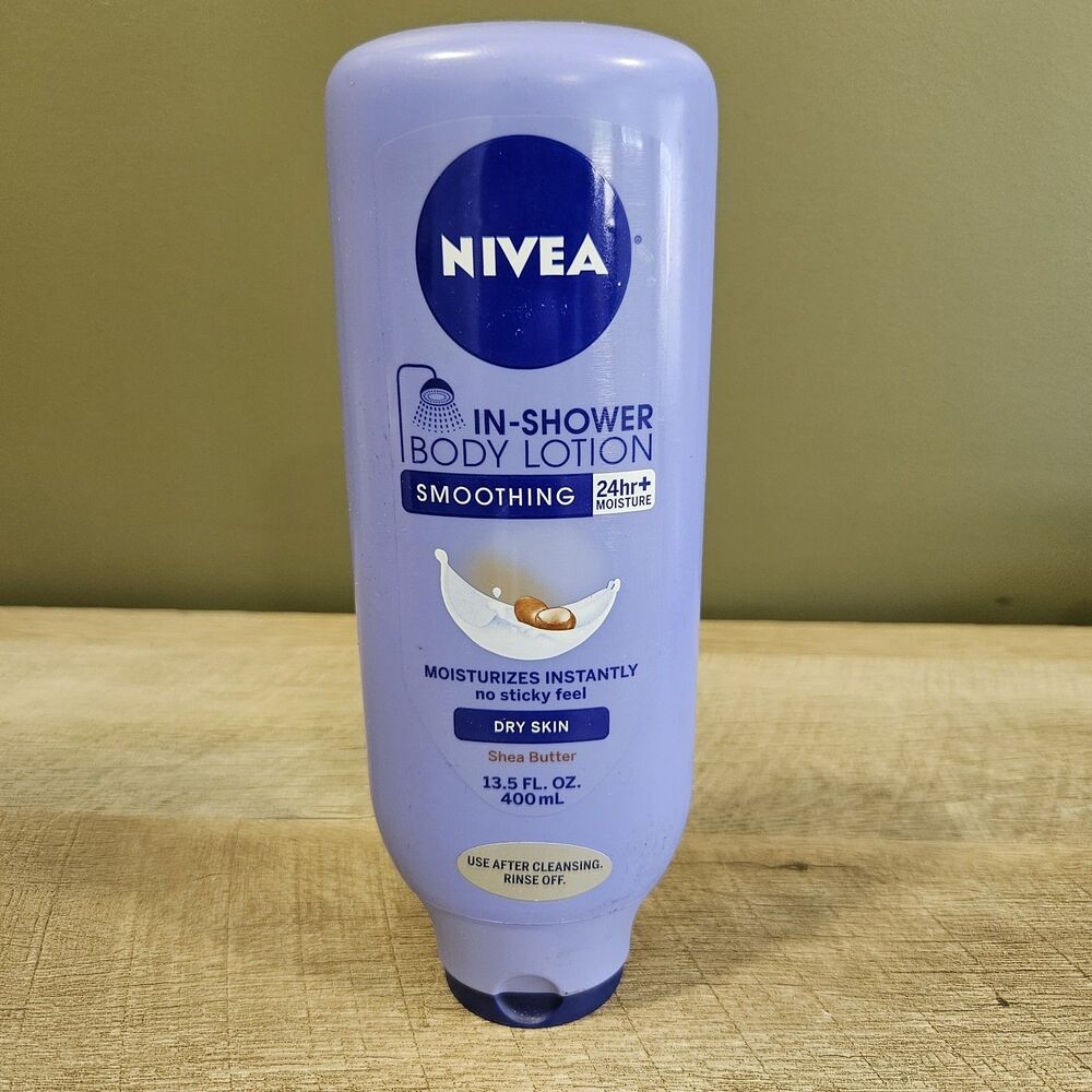 Nivea In-Shower Body Lotion Smoothing Shea Butter Dry Skin 13.5oz 400ml